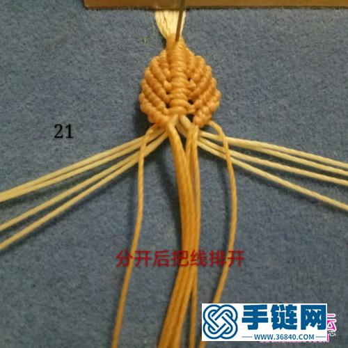 蜡线叶想连手链的详细编制教程