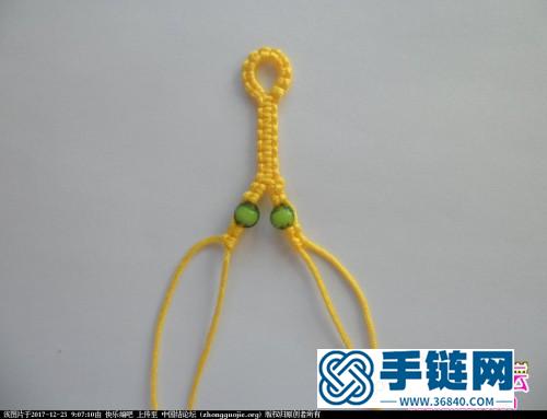 教你平结、雀头结组合串珠手绳的制作教程