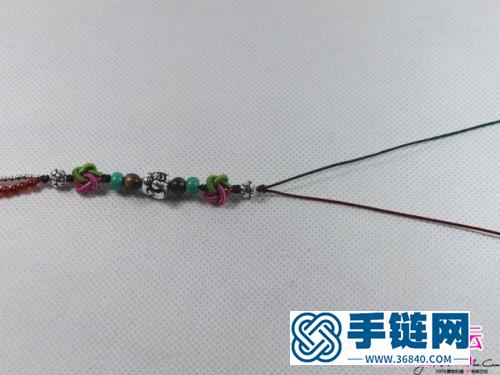 925银小鱼和莲蓬手链的制作方法