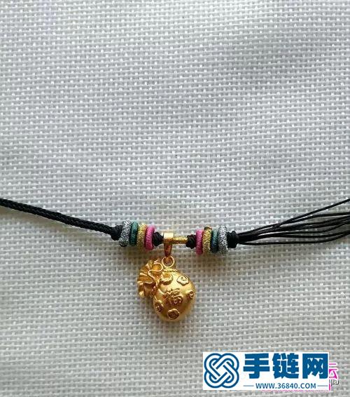 绳编民族风锁骨链的编制图解