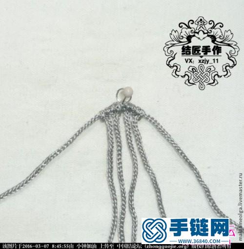 中国结制作的串珠小耳环图解