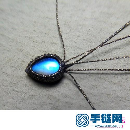 绳编蛇造型包石吊坠的详细制作方法