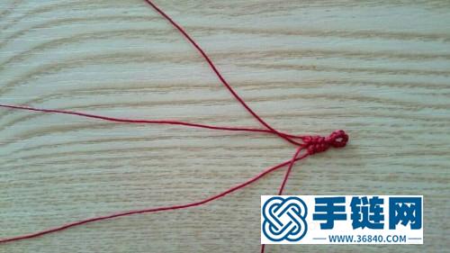 中国结编织银珠手链的方法图解