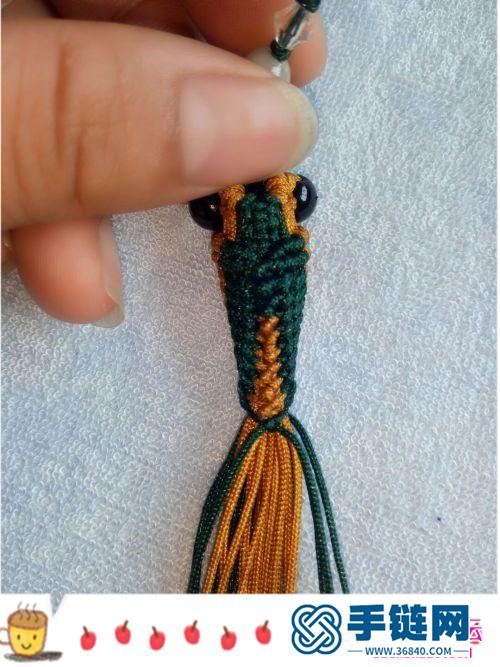 玉线小金鱼流苏挂饰的详细编织教程