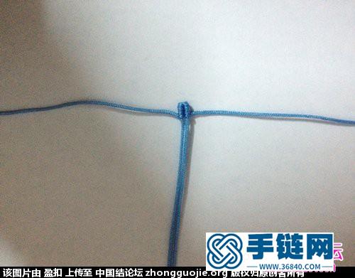中国结编织斜卷结耳环方法图解