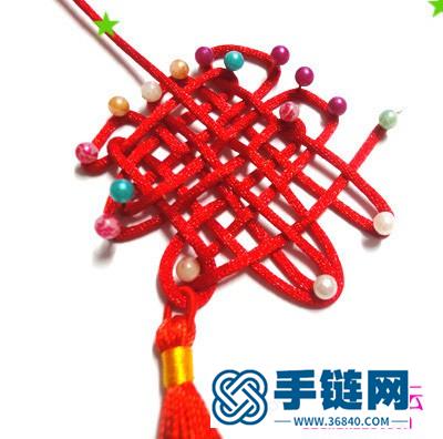 中国结编结喜庆婚礼吉祥耳饰图解