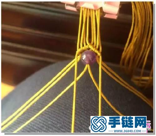 绳编镂空串珠手链的编制教程