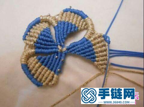 中国结编织五瓣花的方法图解
