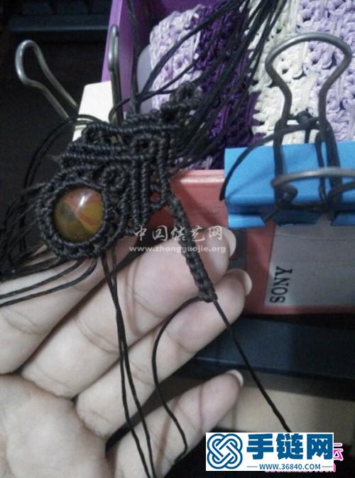 中国结编织半宝石项链吊坠图片，有详细教程