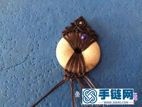 绳编平安扣项链挂绳坠的详细编制图解（鱼小丸作品）