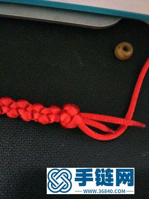 红绳编织手镯的方法