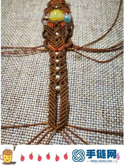 蜡线琥珀单珠手链的详细制作教程
