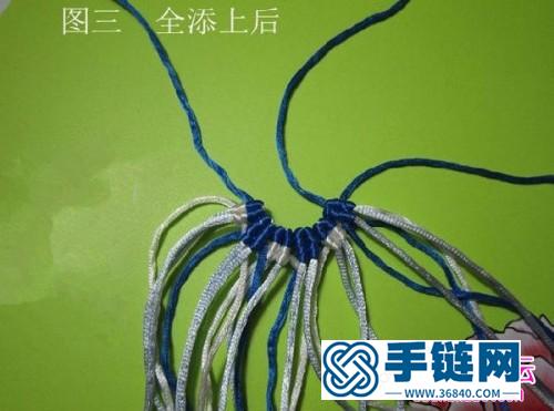 中国结青花瓷柱的编法步骤图