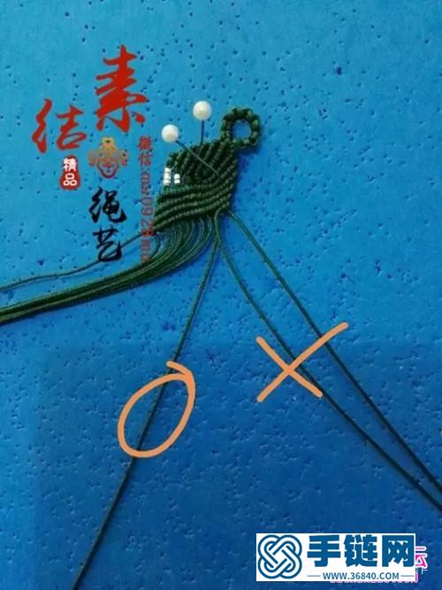 中国结编织树叶手绳教程