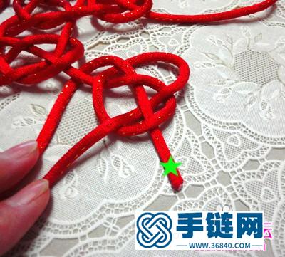 编结中国结红双“囍”字图解
