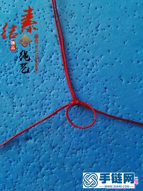中国结编织多彩米珠手绳方法图解
