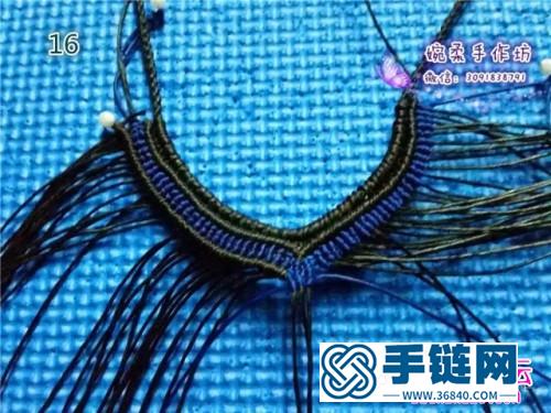 中国结编织蓝衫项链教程（婉柔手作）