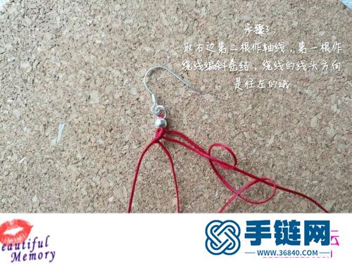 绳编圣诞树耳环的详细制作教程