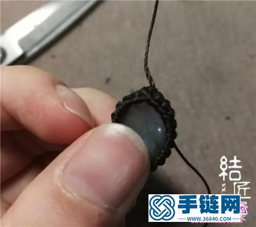 中国结编织包石戒指方法图解