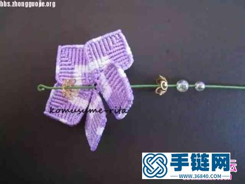 中国结编织的风车花步骤图解