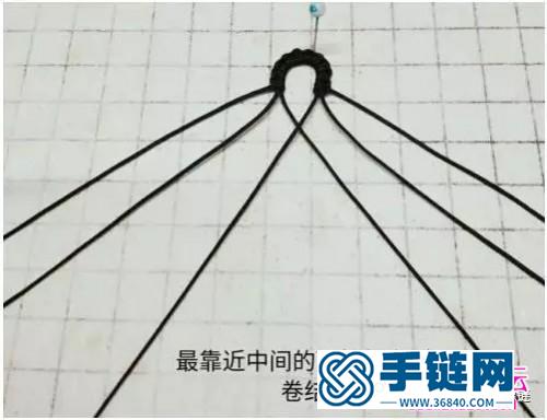 绳编S纹米珠斜卷结手绳的详细编制教程