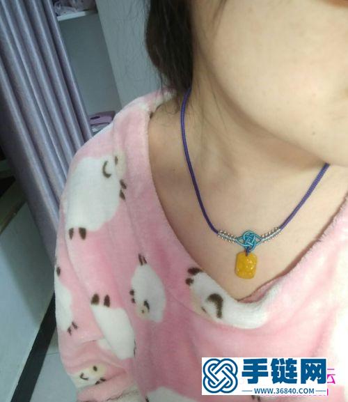 绳编百搭项链绳细菱的制作步骤图