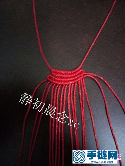 中国结蜿蜒耳环的编织步骤图