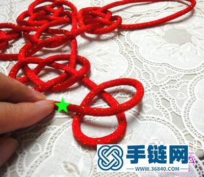 编结中国结红双“囍”字图解