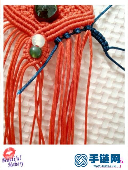 墨珠落虹项链的编织方法