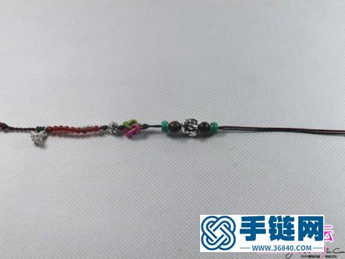 925银小鱼和莲蓬手链的制作方法