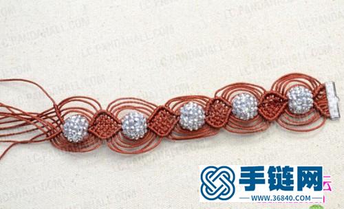 中国结编织配珠手环教程图片