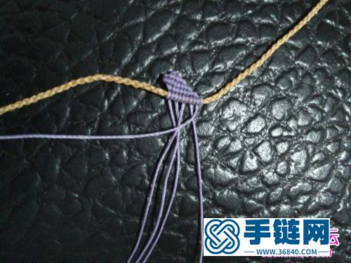 绳编心形手链的方法