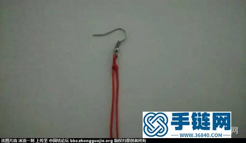 中国结编织的菱形大耳环教程