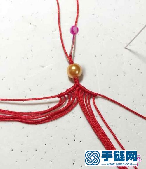 中国结羽韵恋花吊坠的详细制作教程