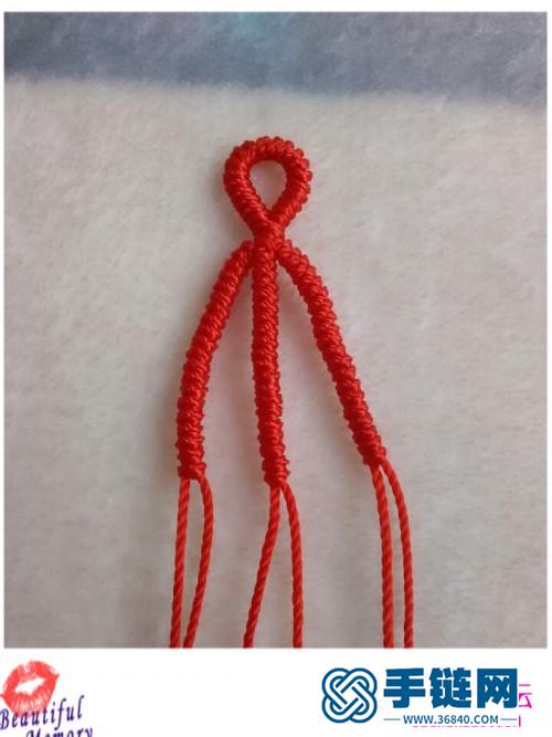 玉线、红玛瑙编手链的方法