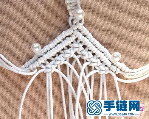 一款美丽的绳编的吊饰编织步骤图片