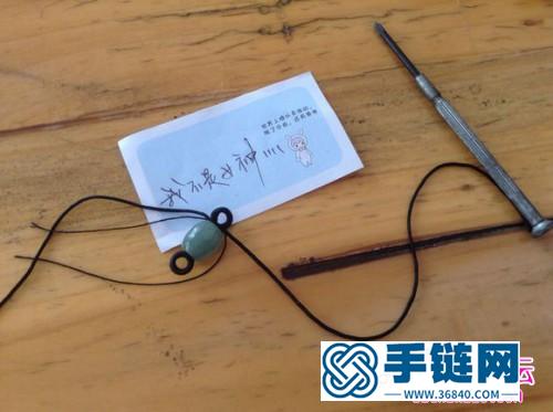 中国结编织玉石挂件的方法
