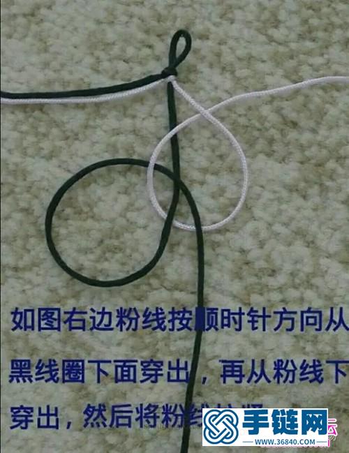 中国结编织雀头结手链方法图解