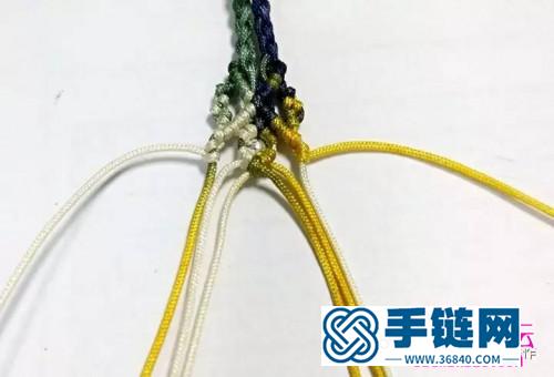 四股编绳的尾坠的编法