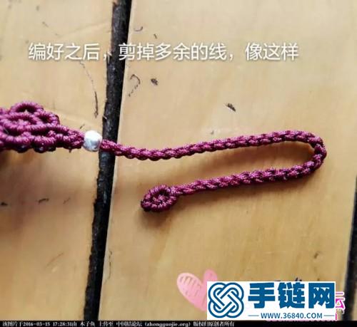 中国结编织蝶翼包玉石手链教程