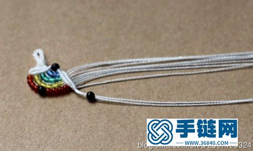 编绳串珠炫彩手链的制作方法