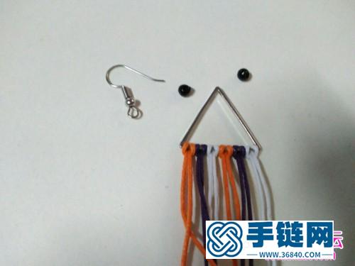 条纹耳环的编织教程