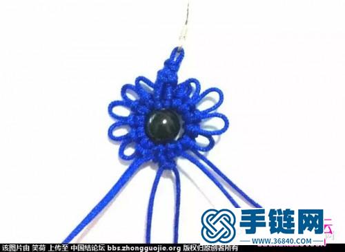 中国结编织花朵耳坠教程