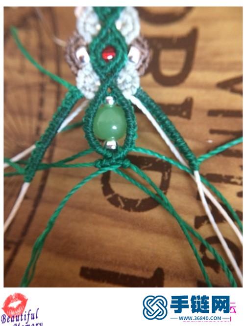 蜡线绿珠耳环的制作方法