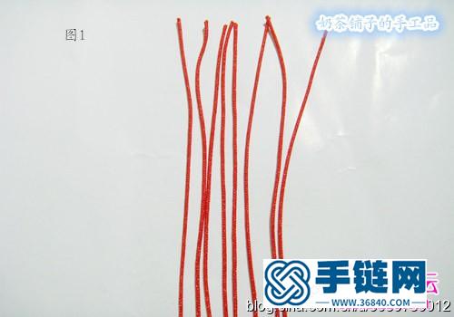 绳+红玛瑙转运手链的编织方法