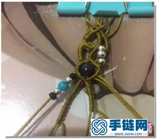 绳编镂空串珠手链的编制教程