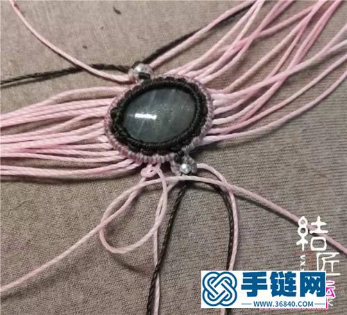 中国结编织包石戒指教程步骤