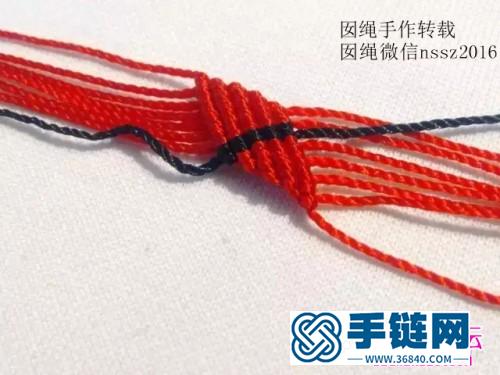 红与黑情侣手绳的制作