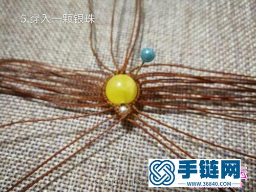 蜡线琥珀单珠手链的详细制作教程