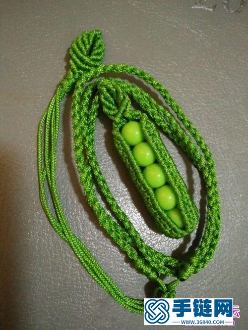 玉线、珠子制作的豆豌项链的详细教程